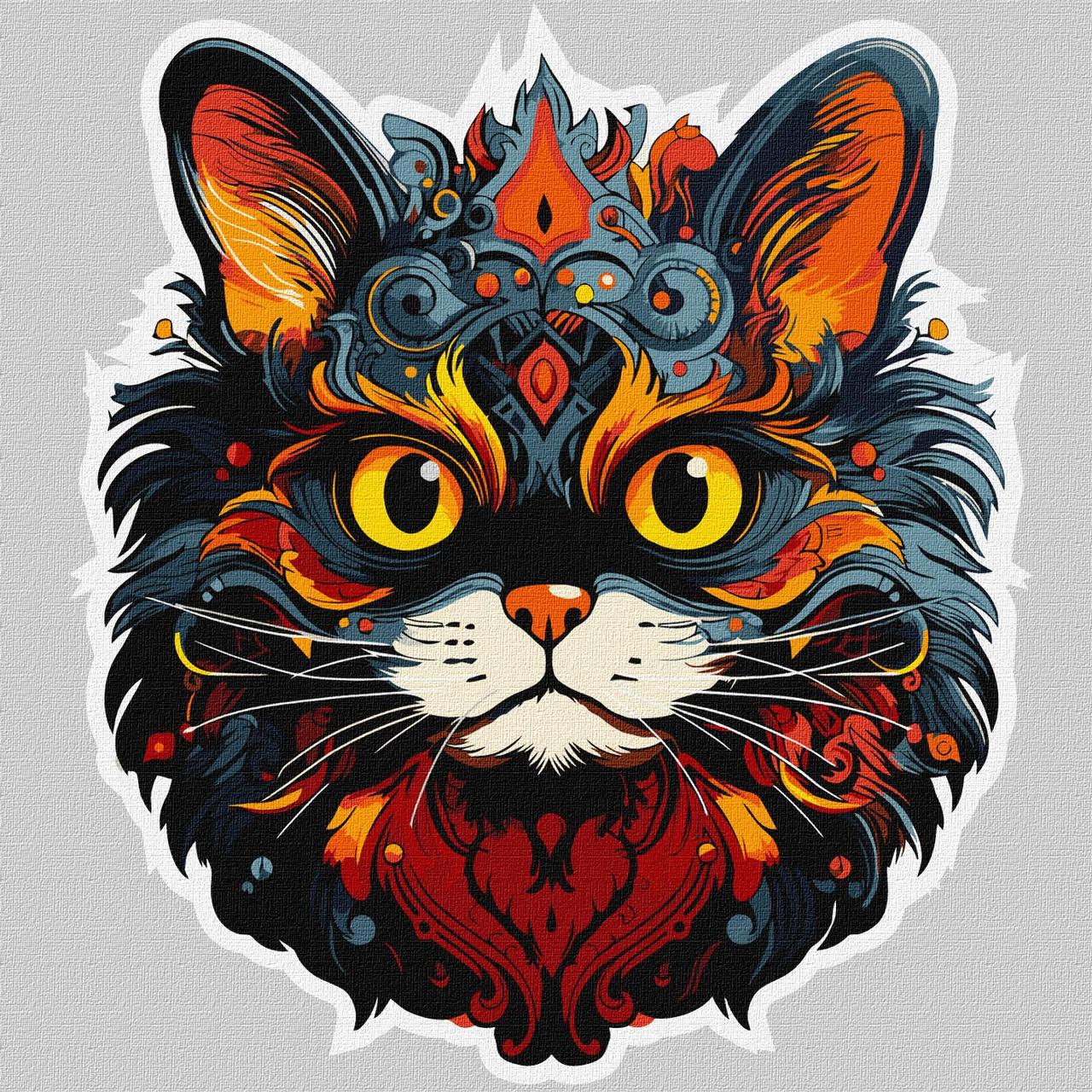 Набор для росписи по номерам Завораживающий взгляд 30х30 см (KHO6564)