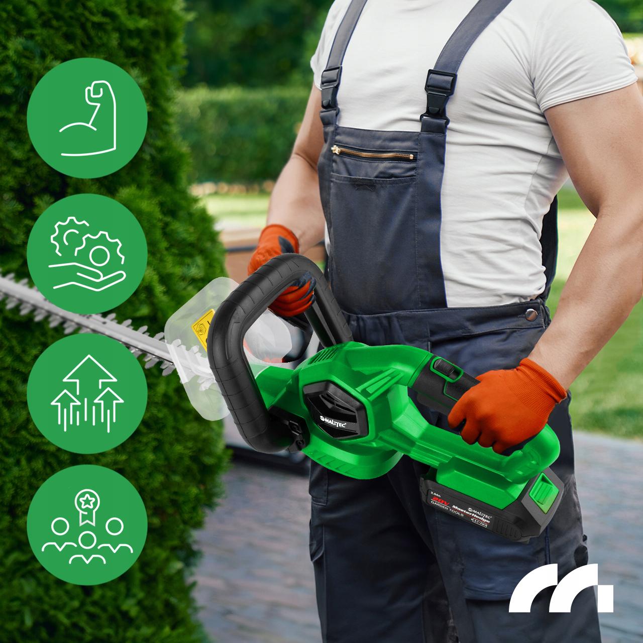 Кущоріз акумуляторний MalTec 111400 20 В 580 мм Зелений (MLS_111400) - фото 6 Кущоріз акумуляторний MalTec 111400 20 В 580 мм Зелений (MLS_111400) - фото 6