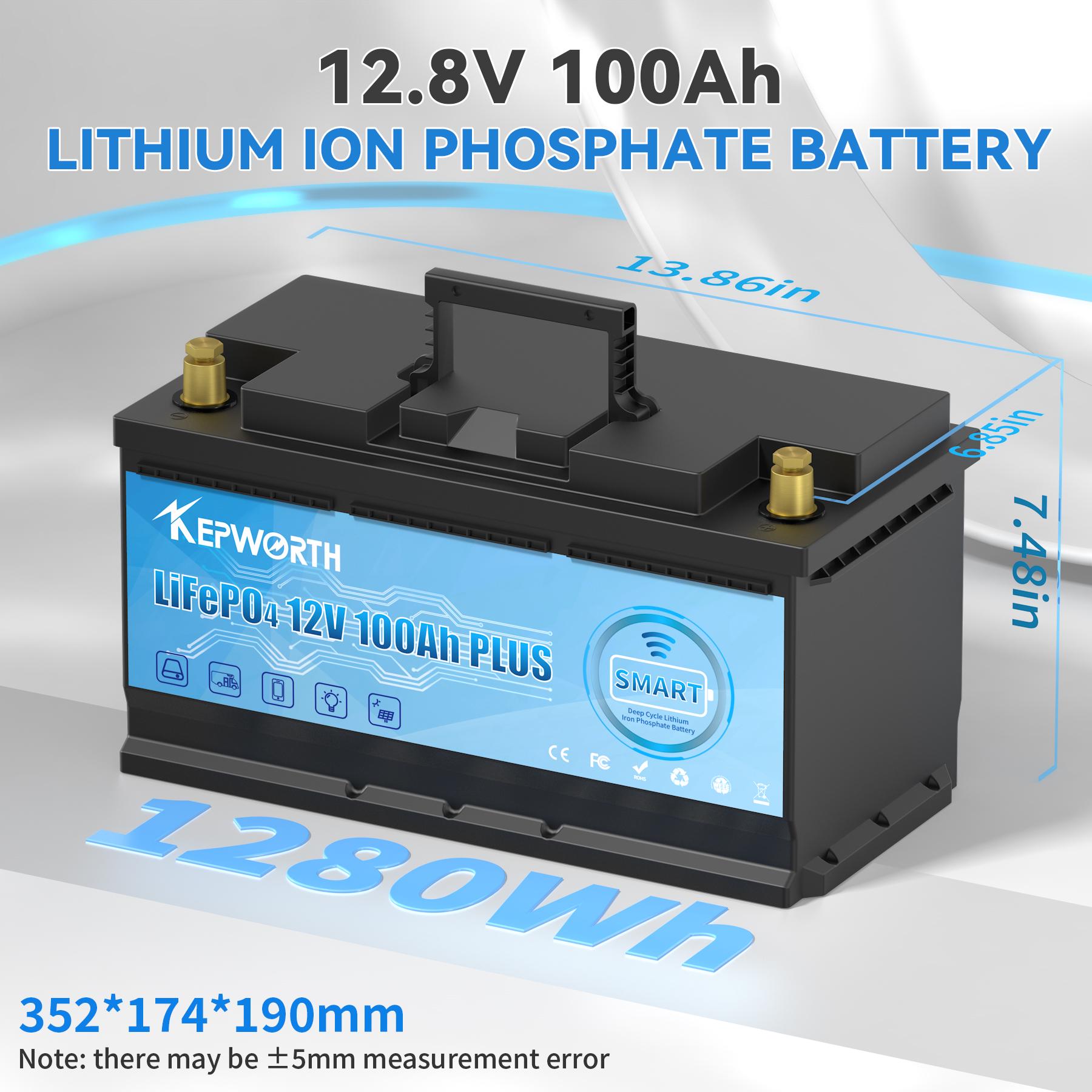 Аккумулятор Kepworth LiFePO4 12V 100Ah 1280W Smart Bluetooth с зарядным устройством BMS (K12100999) - фото 5 Аккумулятор Kepworth LiFePO4 12V 100Ah 1280W Smart Bluetooth с зарядным устройством BMS (K12100999) - фото 5