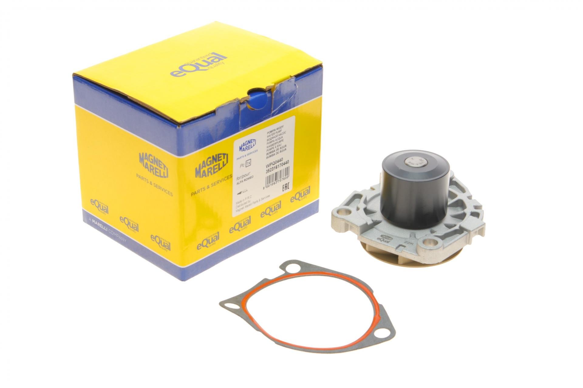 Помпа воды MAGNETI MARELLI Fiat Doblo/Ducato/Opel Combo/Astra H/J/Zafira/Vectra 1.6/1.9/2.0CDTI 10-/Jeep 2.0-2.2 14- WPQ0440 352316170440