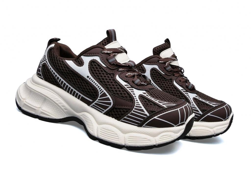 Кроссовки для девочек 100 в сетку р. 40 Коричневый