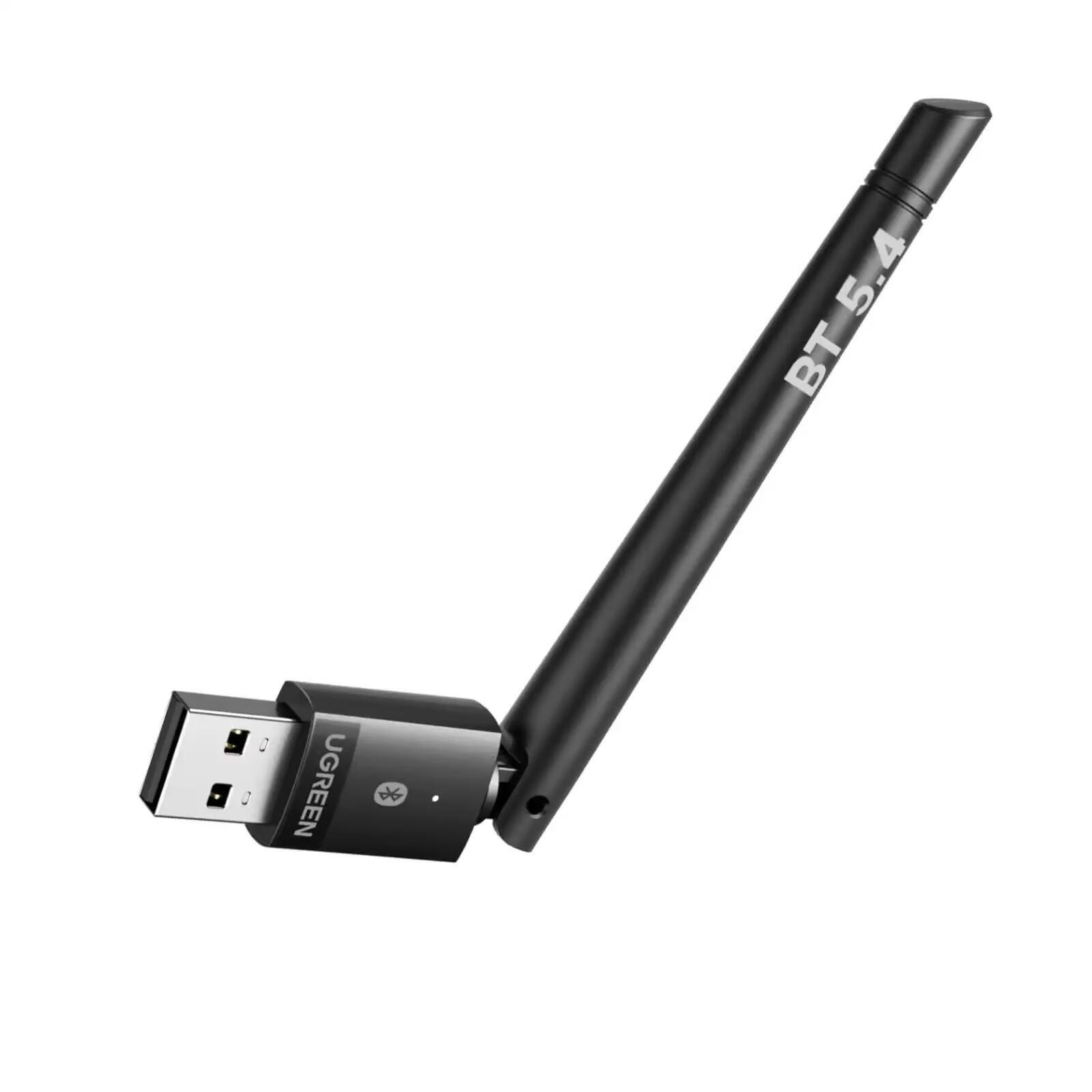 Адаптер UGREEN CM749 Bluetooth 5.4 USB приймач-передавач з антеною Black (35059)