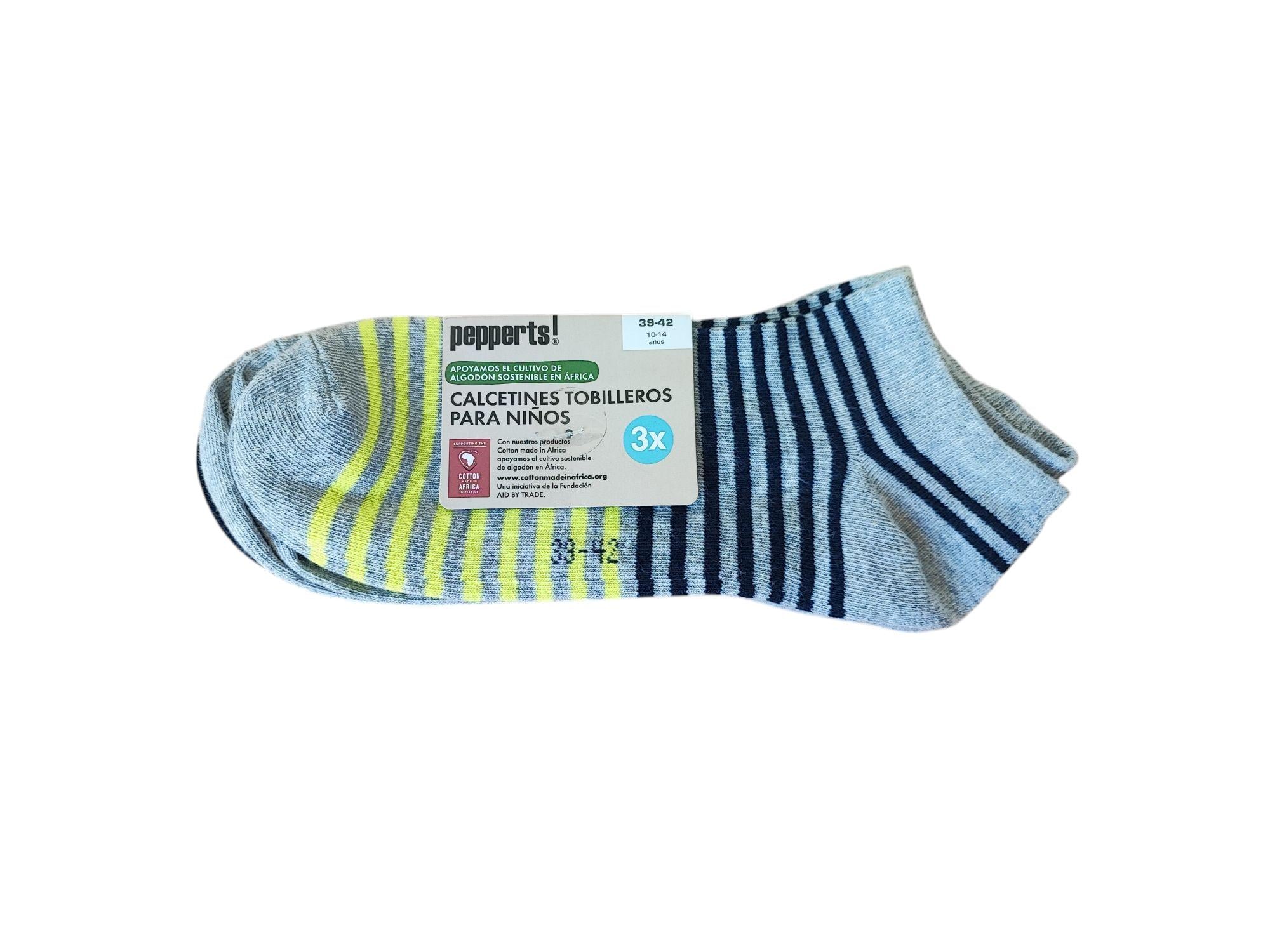 Набір дитячих коротких шкарпеток для хлопчика Pepperts! р. 39-42 3 пари Сірий (25060703B)