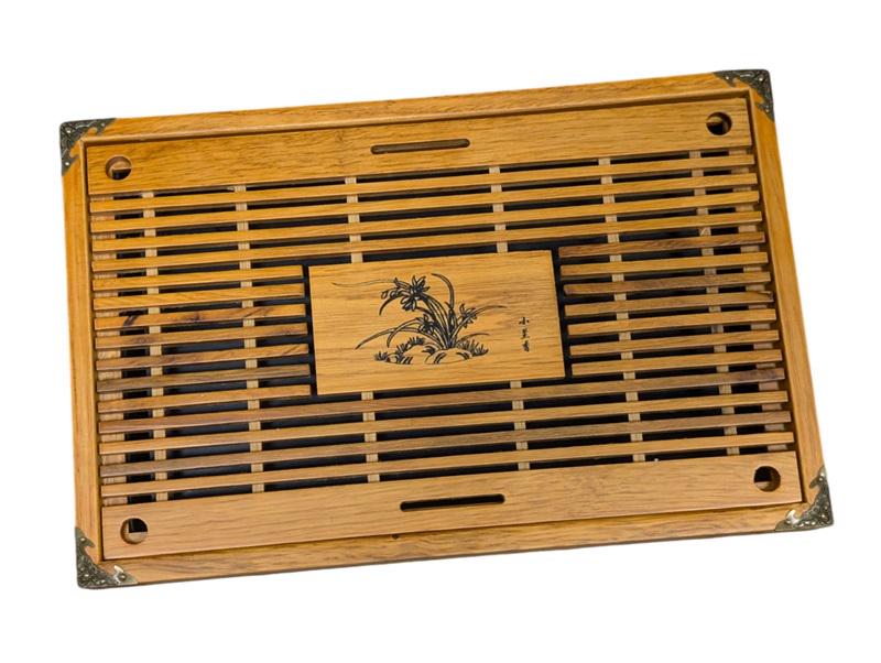 Чабань-столик для чайной церемонии Цветы 43х28 см Светлое дерево (10-4-0007) Чабань-столик для чайной церемонии Цветы 43х28 см Светлое дерево (10-4-0007)