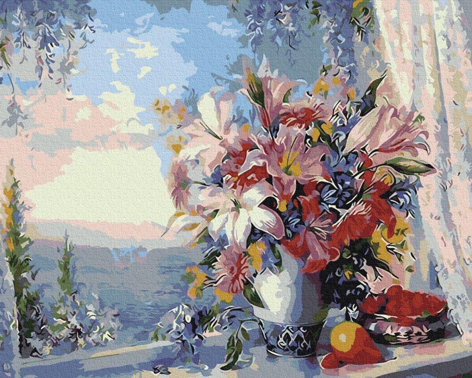Картина по номерам Rainbow Art Лилии на окне (GX4562-RA)