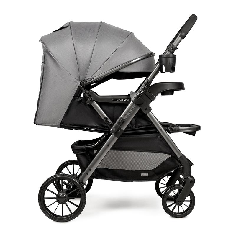 Коляска прогулянкова Ninos Maxi 2 з перекидною ручкою Grey/Graphite (NM2025GB) - фото 3