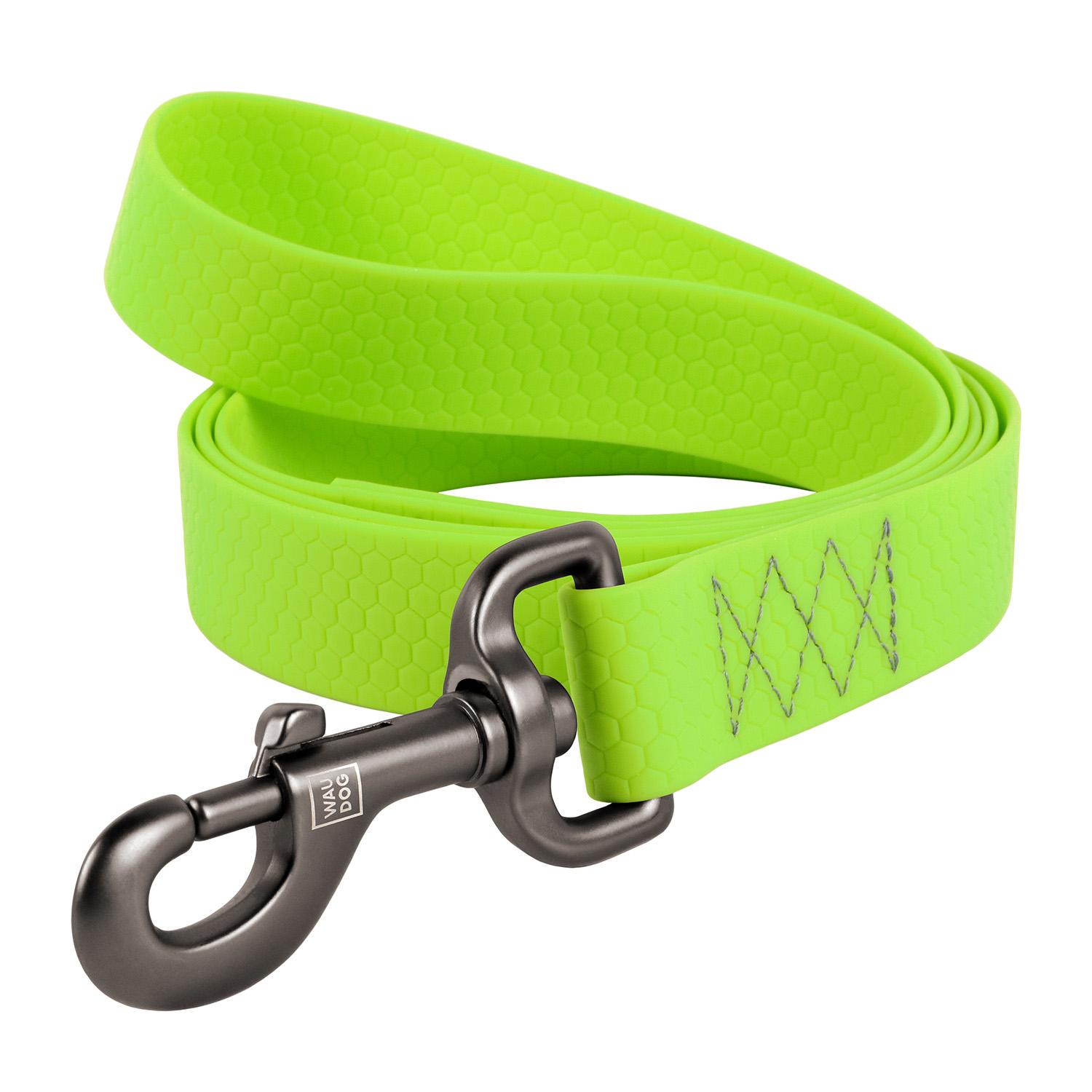 Водостойкий поводок для собак Waudog Waterproof L-XXL 25 мм 122 см Салатовый