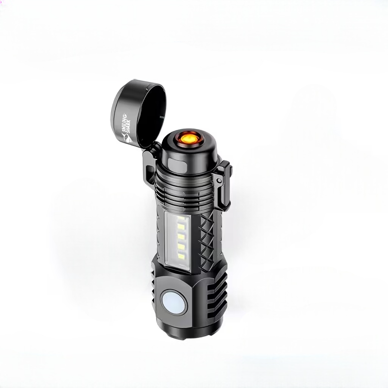 Фонарик-брелок зажигалка карманный аккумуляторный SMILE SHARK