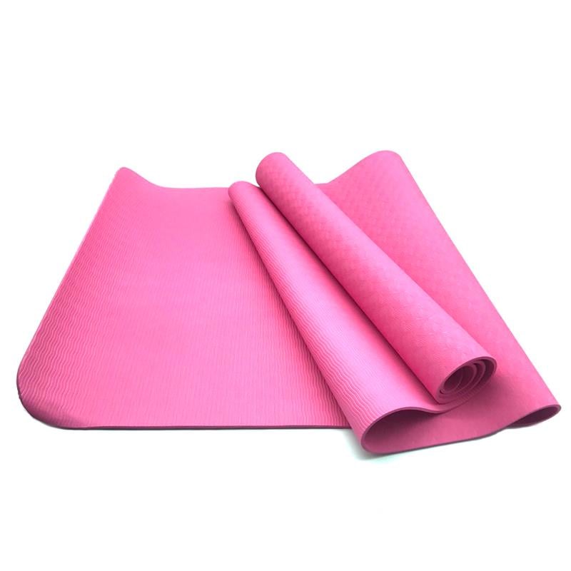 Коврик для йоги и фитнеса NQ Sports TPE+TC 6 мм Pink (NQ001)