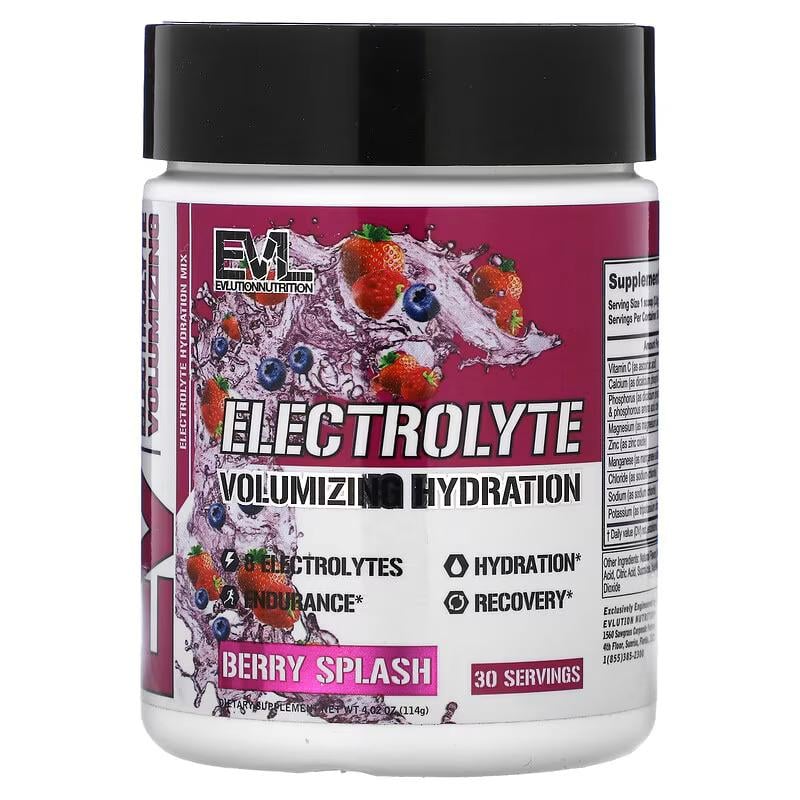 Электролиты Evlution Nutrition Electrolyte Volumizing Hydration Berry Splash 114 г (00000041901)