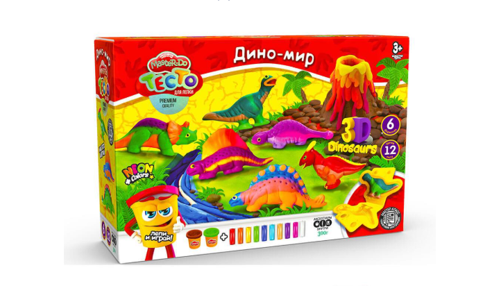 Тісто для ліплення Danko Toys Master Do Динозаври 6 шт. (MTT-87588)