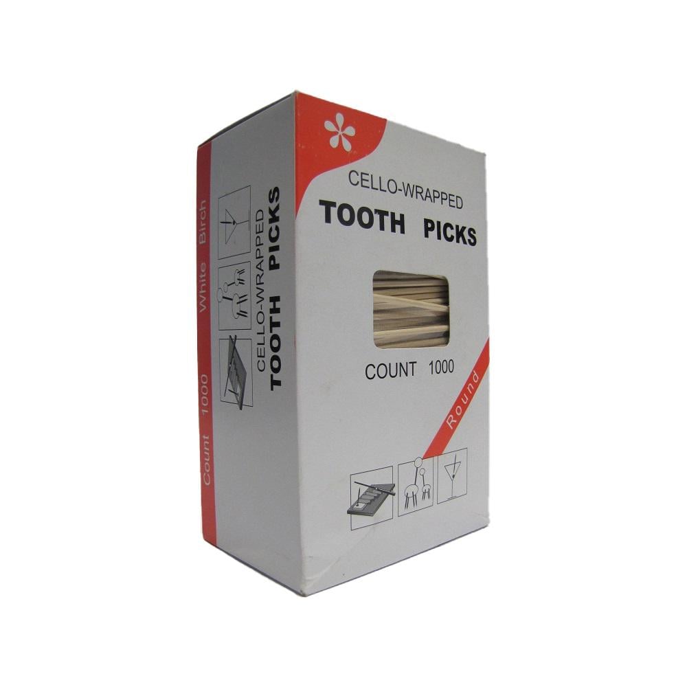 Зубочистки в целофані без ментолу 1000 шт. (80111)