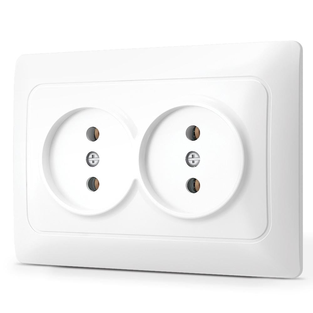 Розетка двойная TITANUM STANDARD Белый (12638)