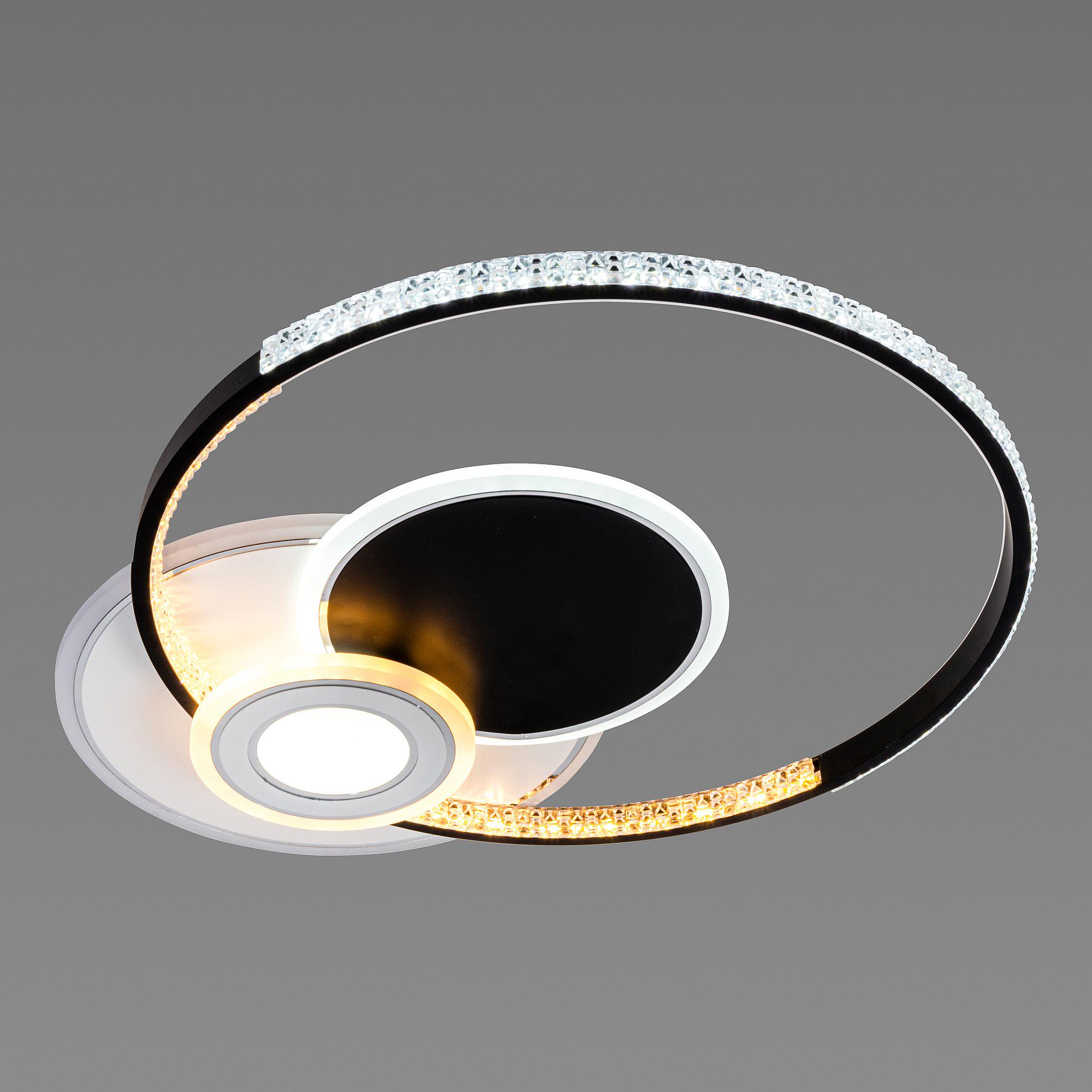 Люстра світлодіодна акрилова Sirius C7117/550 WH+BK RGB 96W/8W - фото 3 Люстра світлодіодна акрилова Sirius C7117/550 WH+BK RGB 96W/8W - фото 3