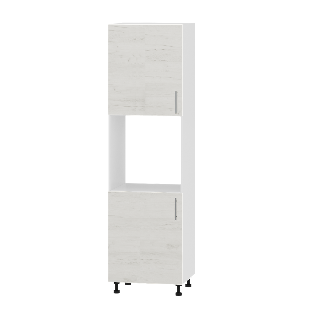 Шкаф кухонный Эверест Оптима модуль Пенал Н76-600 60х57х215 см Дуб крафт белый/Белый (01664)