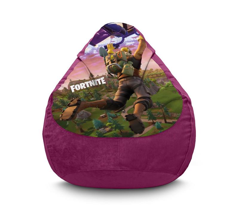 Кресло мешок iPuff Fortnite Wing Флок XL 80x110 см Фиолетовый