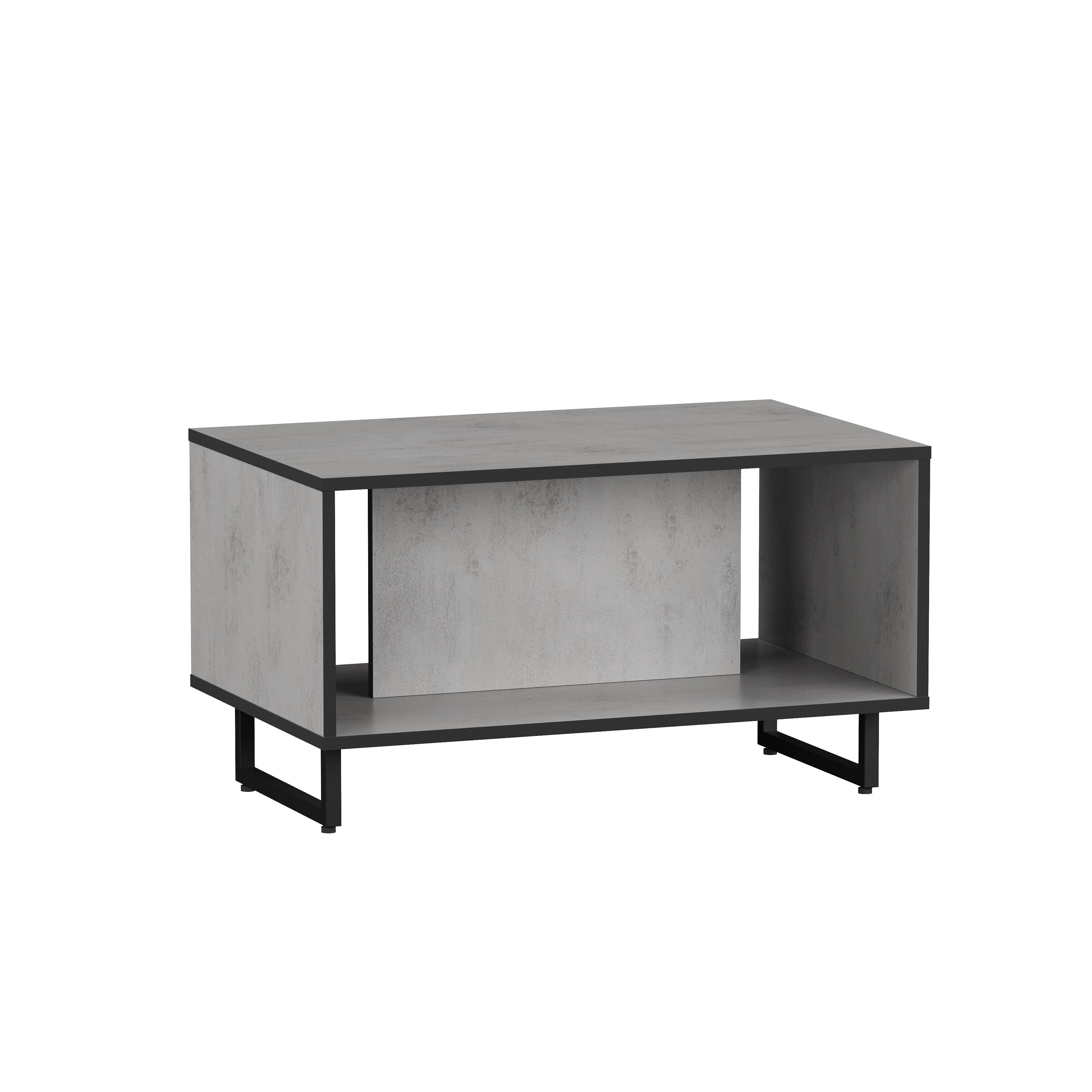 Стіл журнальний Moreli F-00014 800x450x500 мм Бетон тефра