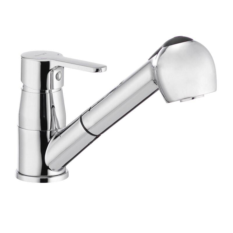 Смеситель для кухни IBERGRIF Square IB0028 с видвижной лейкой Хром (64657)