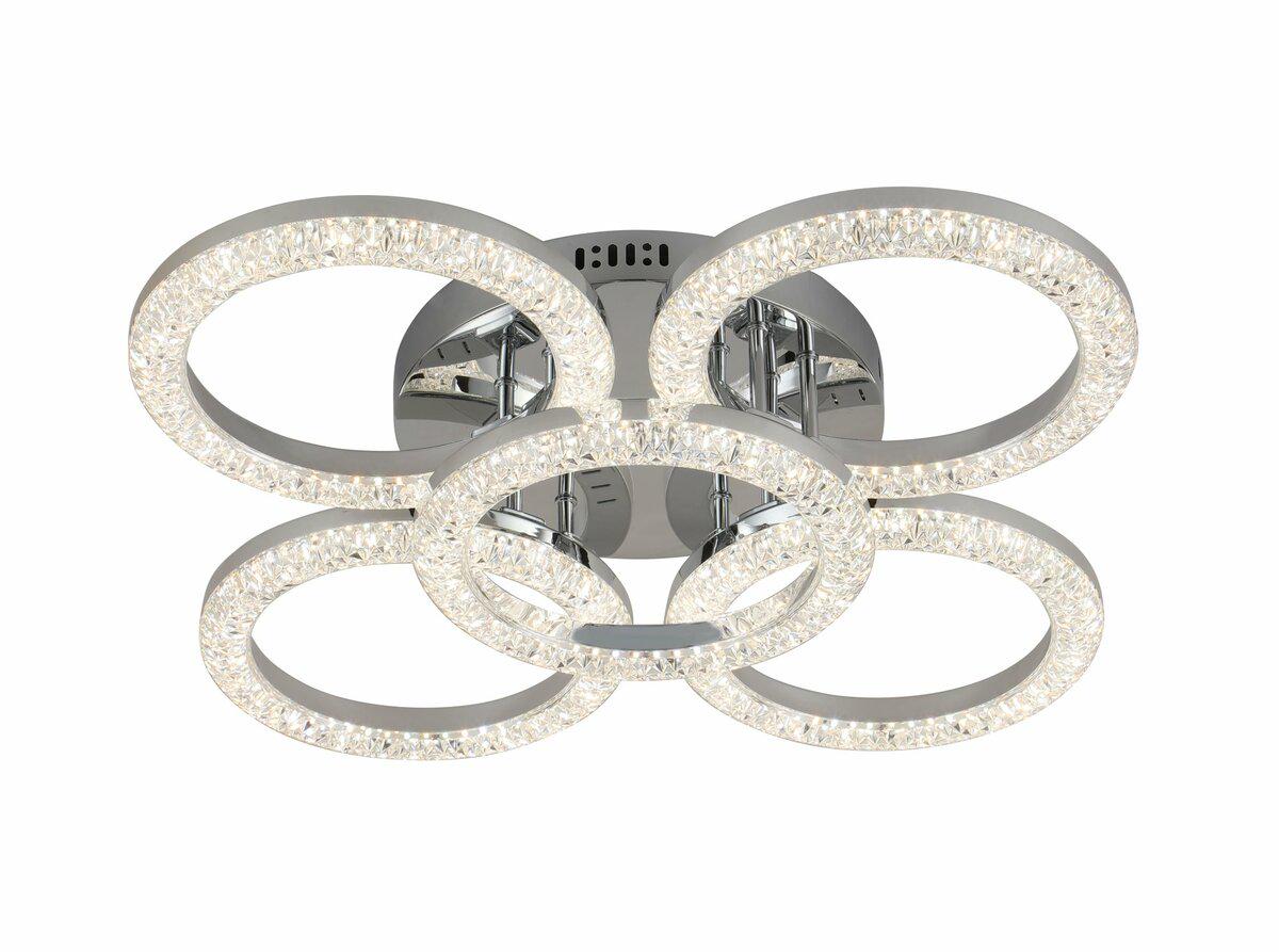 Люстра потолочная светодиодная Lighthouse SRS-19920/4+1BG CR 65Wх2 Хром