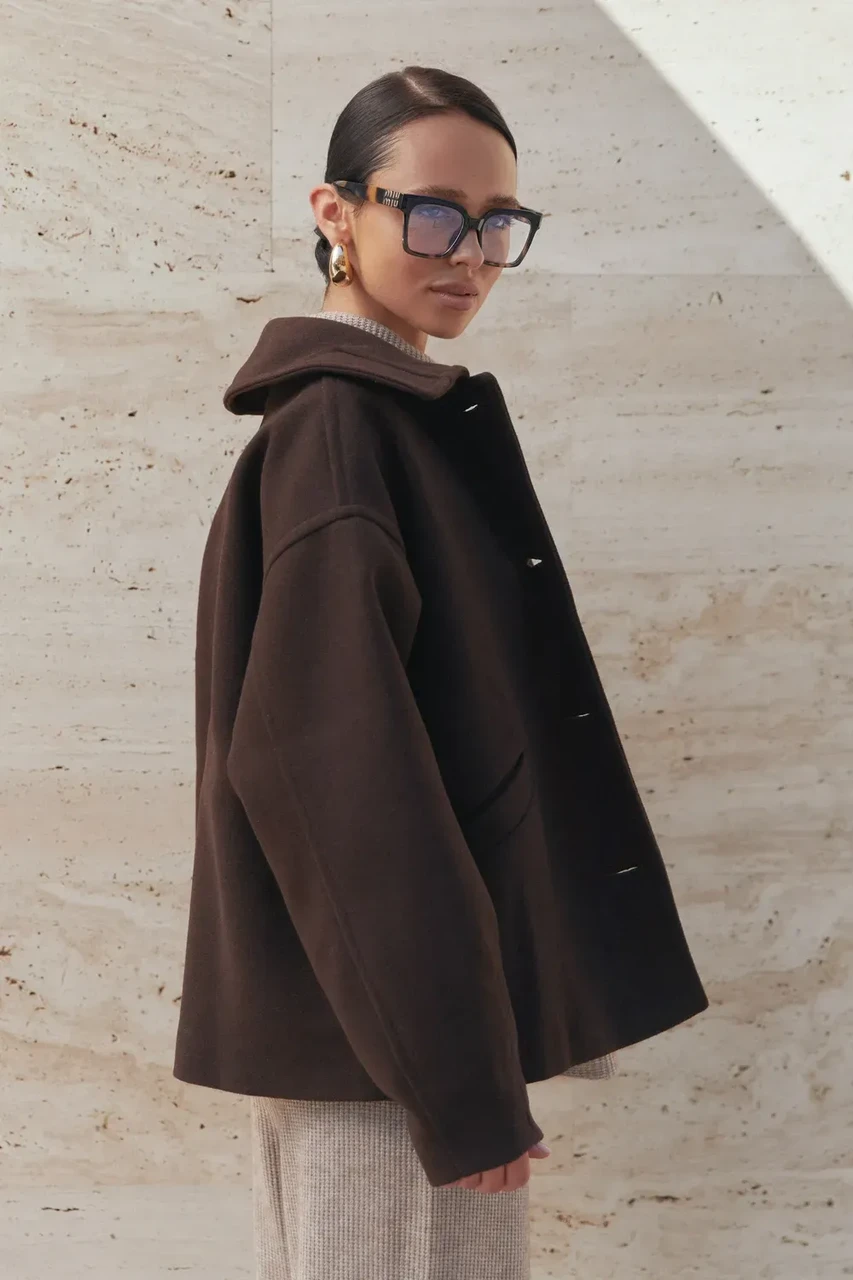 Женское пальто XXL-3XL Шоколадный (2733941908) - фото 4 Женское пальто XXL-3XL Шоколадный (2733941908) - фото 4