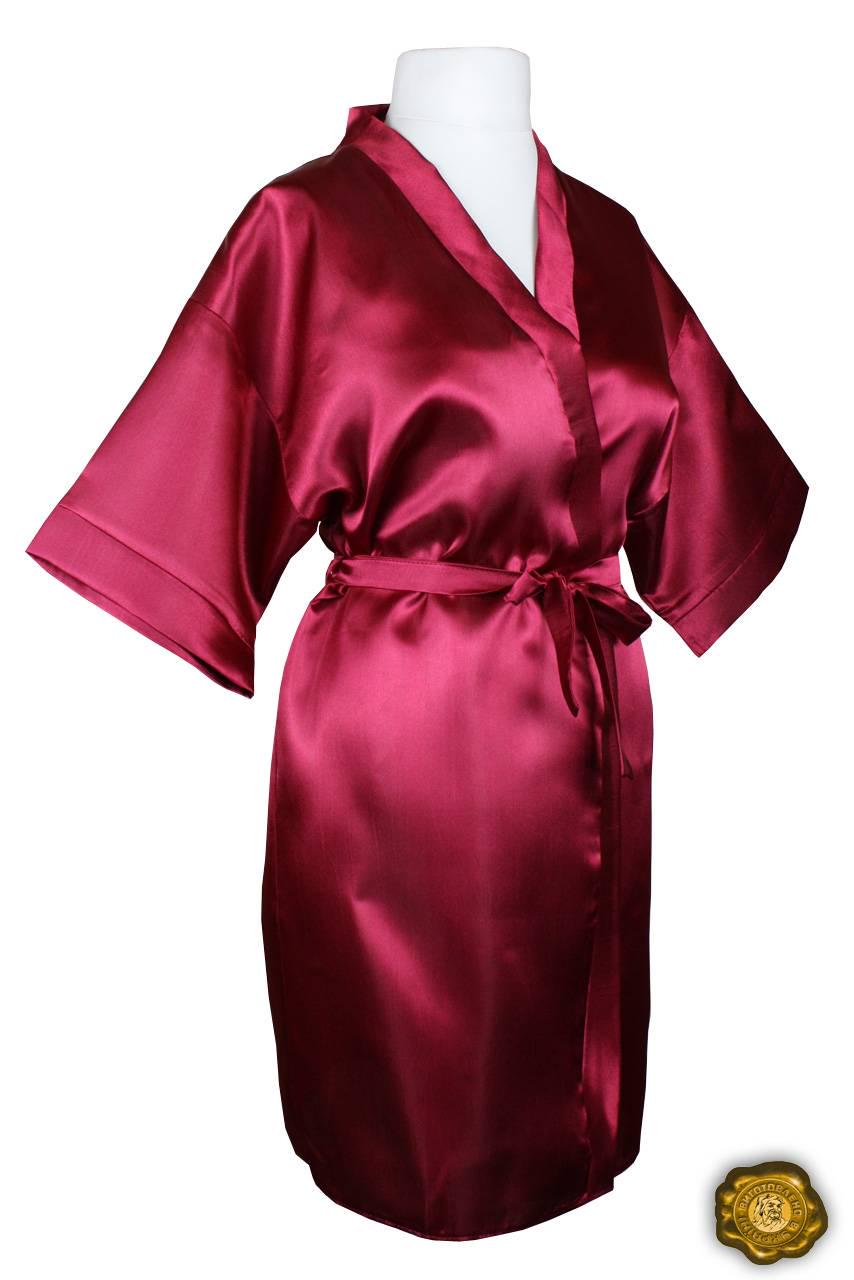 Халат атласний 0004 р. 52-54 Червоний (157400) - фото 2 Халат атласний 0004 р. 52-54 Червоний (157400) - фото 2