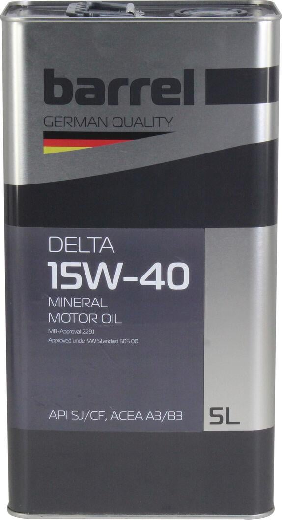 Моторное масло бензин/дизель Barrel 15W-40 Delta 5 л