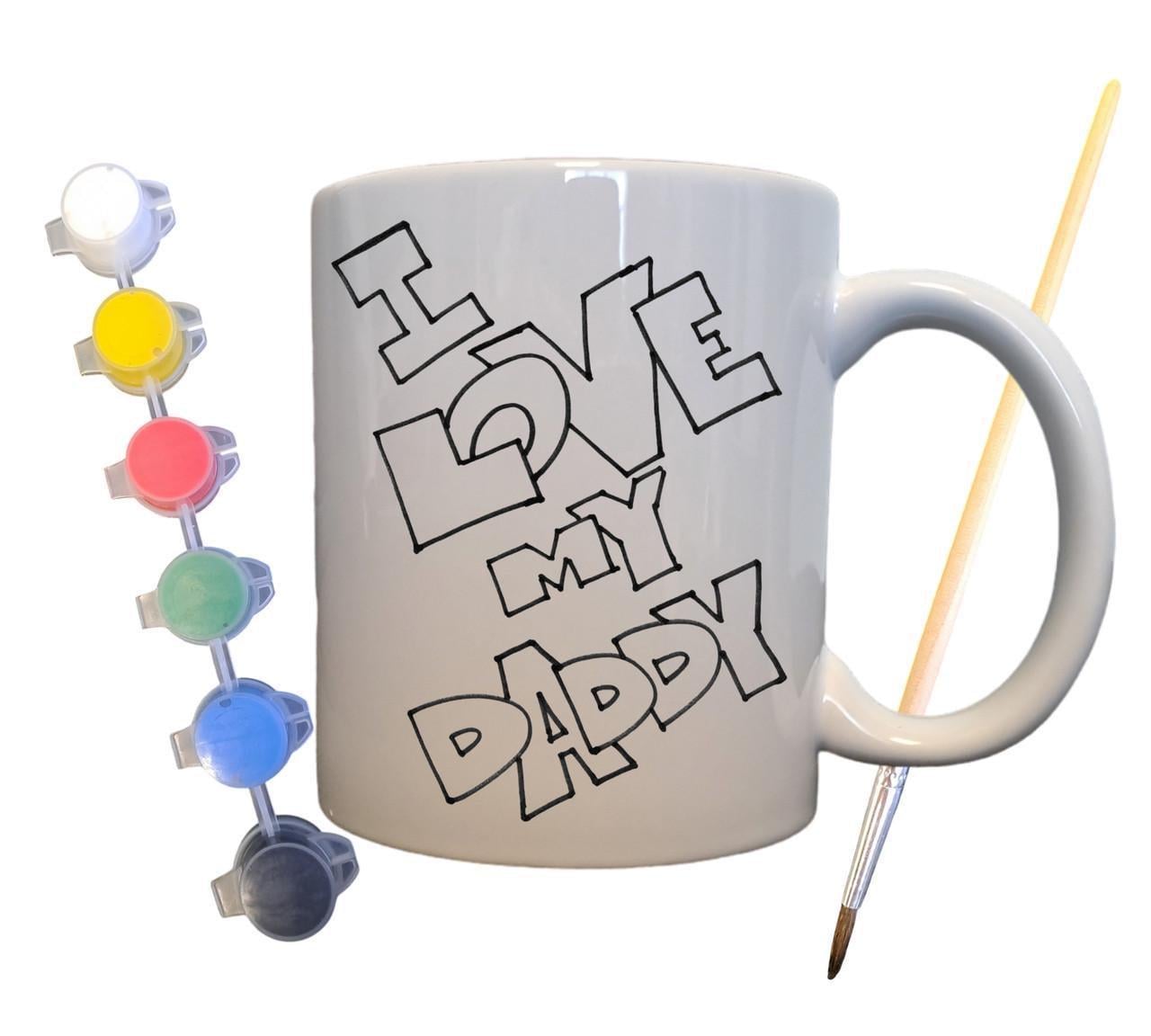Набор для творчества кружка раскраска Я люблю тебя папа 330 мл Белый (КР0064)