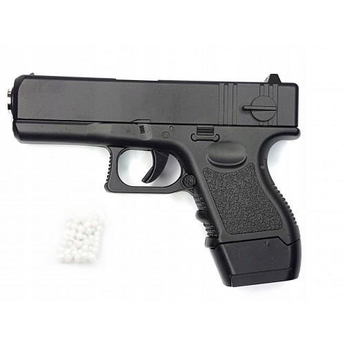 Дитячий іграшковий пістолет страйкбольний Galaxy G.16 Glock 17 mini метал 347 г Чорний (MTT-197785)