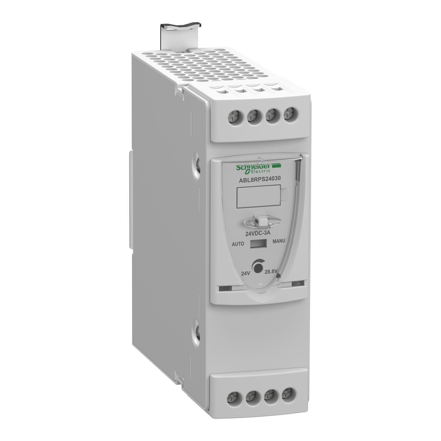 Блок питания на DIN-рейке Schneider Electric Modicon Power Supply 72 Вт 3A 24 В универсальный (ABL8RPS24030)