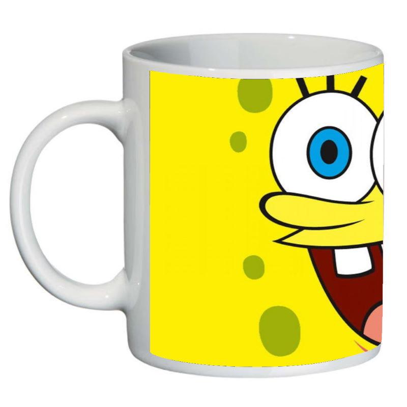 Кружка с принтом SuperCup Губка Боб квадратные штаны (SC-SB-003)