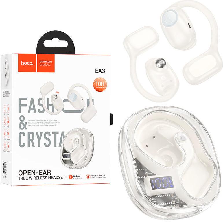 Наушники беспроводные Hoco EA3 Bluetooth гарнитура Ivory/White (38691)