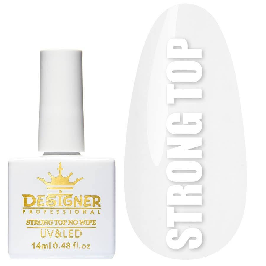 Топовое покрытие Designer Professional Strong Top No Wipe без липкого слоя 14 мл