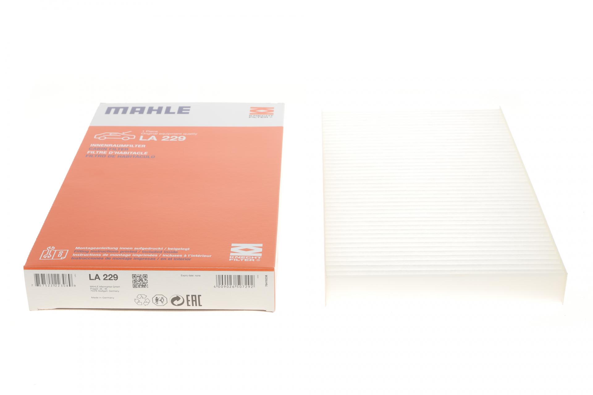 Фильтр салона KNECHT для MB Vito W639 03- (LA 229)