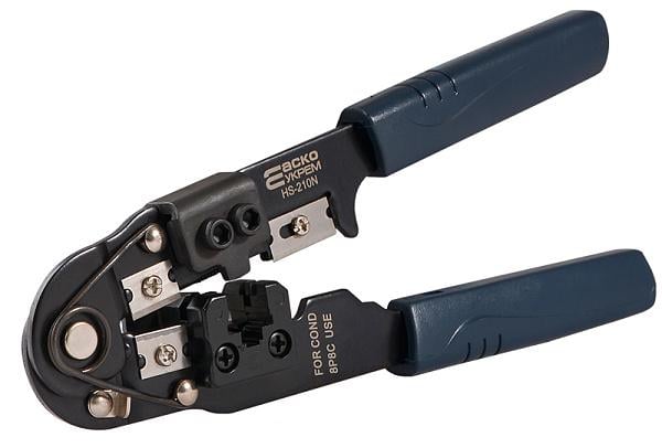 Кримпер АСКО-УКРЕМ HS-210N для обжима 8Р8С/RJ-45 коннекторов (A0170010071)