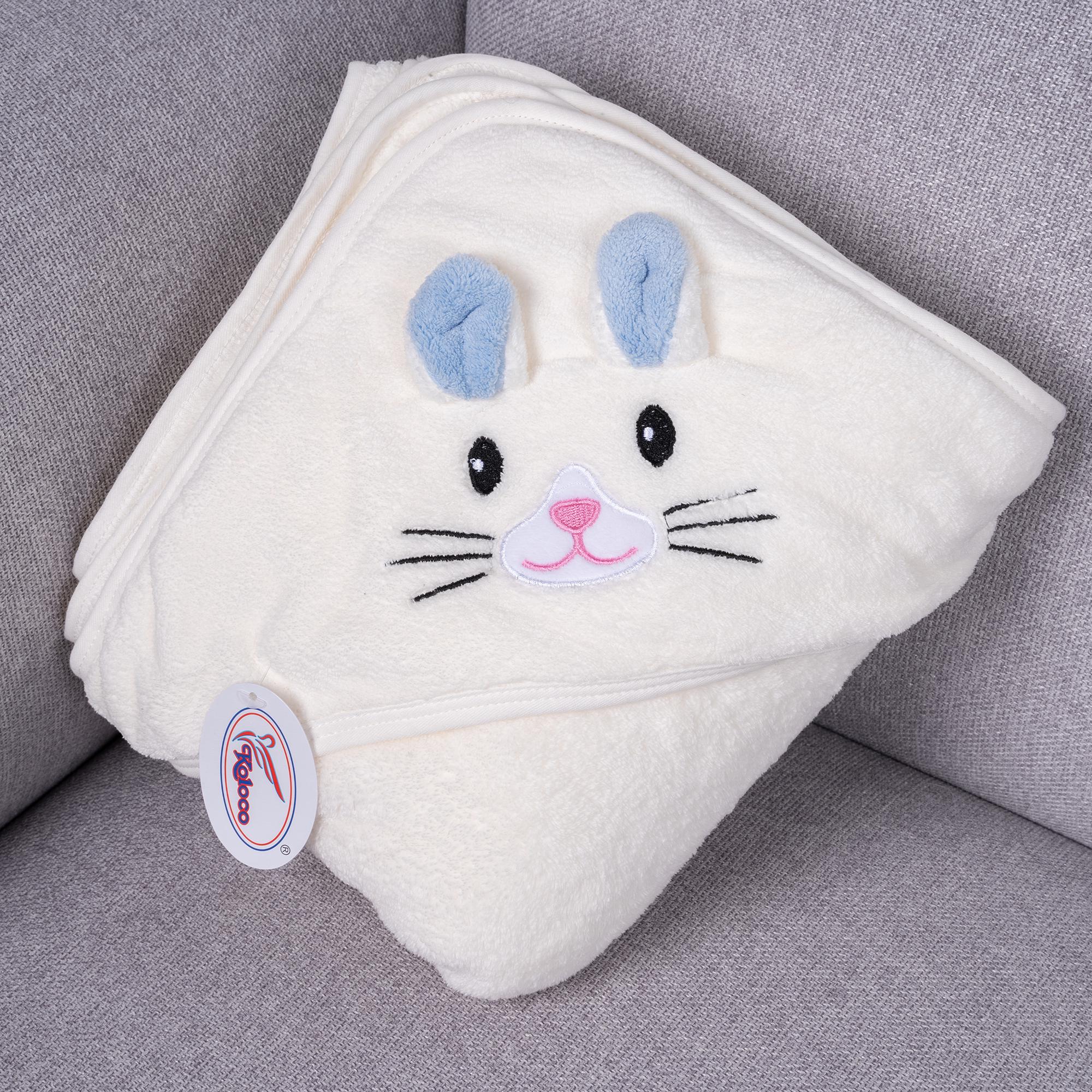 Детский капюшон Koloco Кролик 100x100 см Белый (86122)