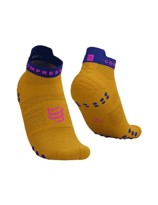 Шкарпетки Compressport Pro Racing Socks v4.0 Run Low T2 Saffron/Dazz Blue