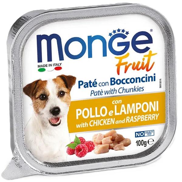 Корм для собак влажный Monge Dog Wet FRUIT курица с малиной 100 г (000025662)
