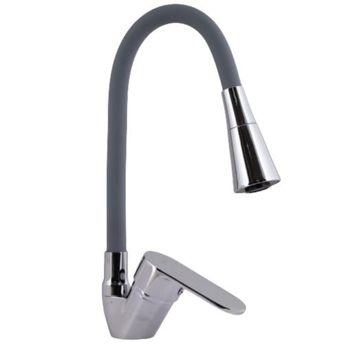 Змішувач для кухні Lidz Tani LDTAN008F3GCR39507 з гнучким виливом Сірий (246836)
