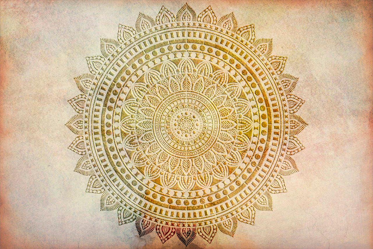 Трафарет многоразовый DFA Мандала под штукатурку и краску 98x98 см толщина 0,3-1 мм (С00132-2)