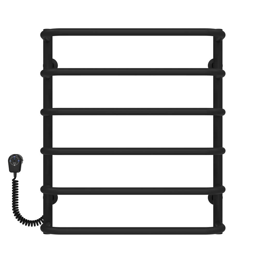 Полотенцесушитель электрический Deffi Стандарт П6 EF16 крашеная сталь 400х600 мм Черный (D.SS.60.40.6.EBL5)