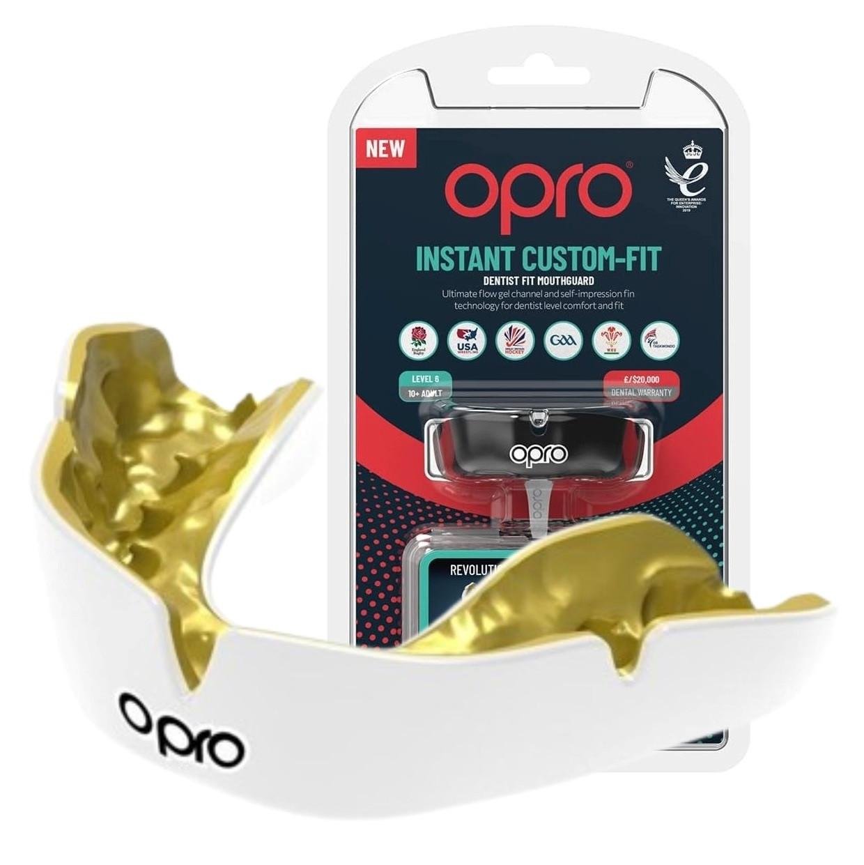 Капа Opro Instant доросла вік 11+ White/Gold (102520006)