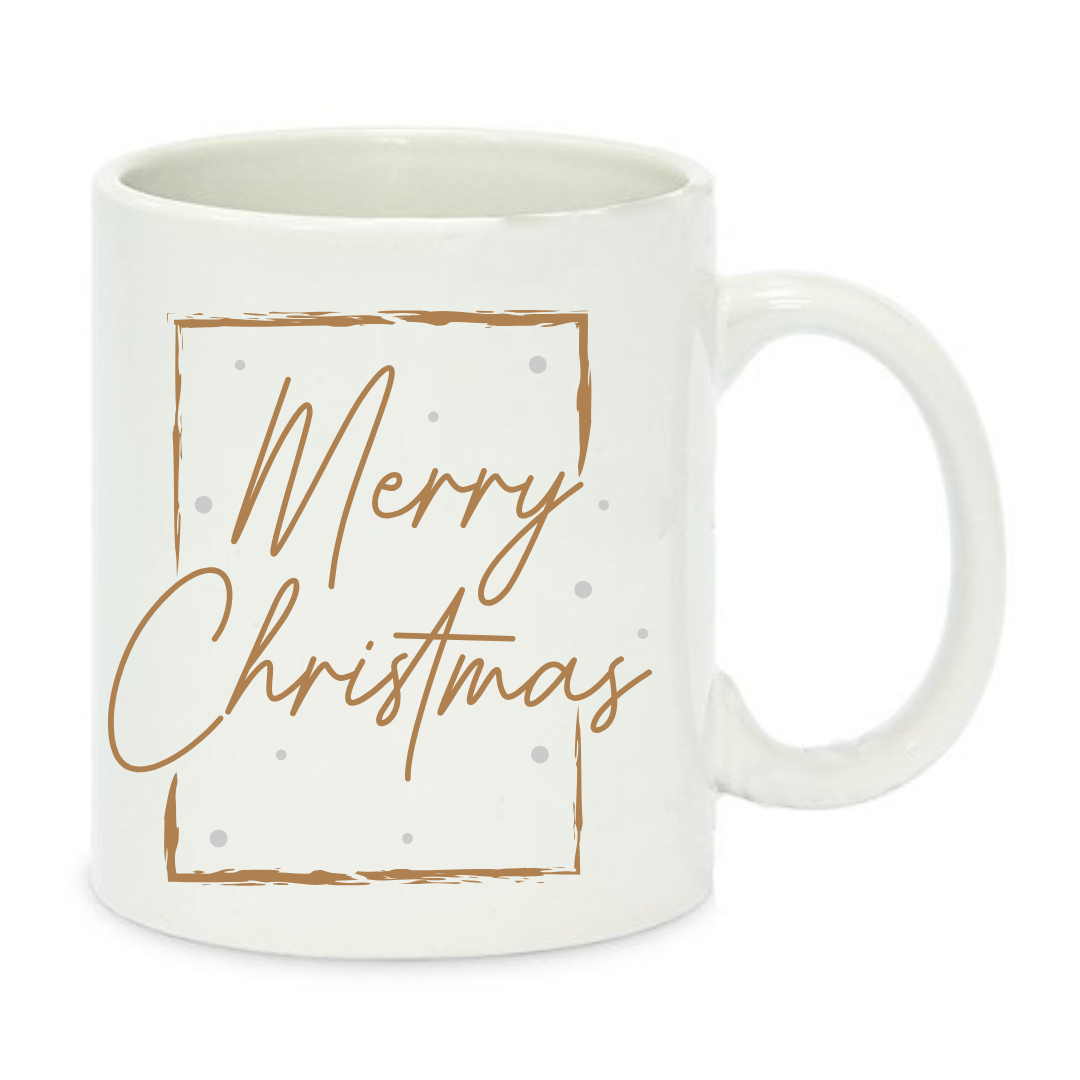 Чашка с принтом Merry Christmas 330 мл Белый (001294)