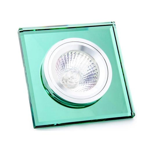 Точечный светильник врезной HDL002 MR16 GU5.3 квадрат Изумрудный (07316)