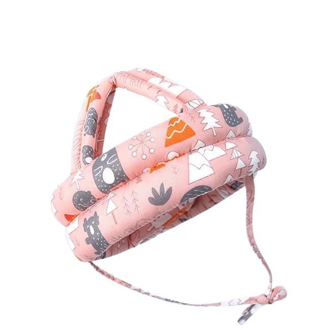 Шлем для младенцев от падений из натурального хлопка и регулируемым ом Розовый R9623 (R9623)