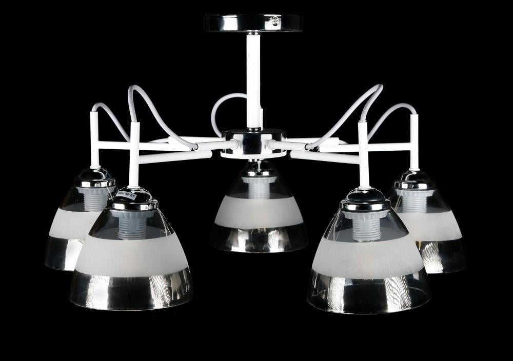 Люстра з плафонами Ray LGH60039/5 WT/SR (IR006479)