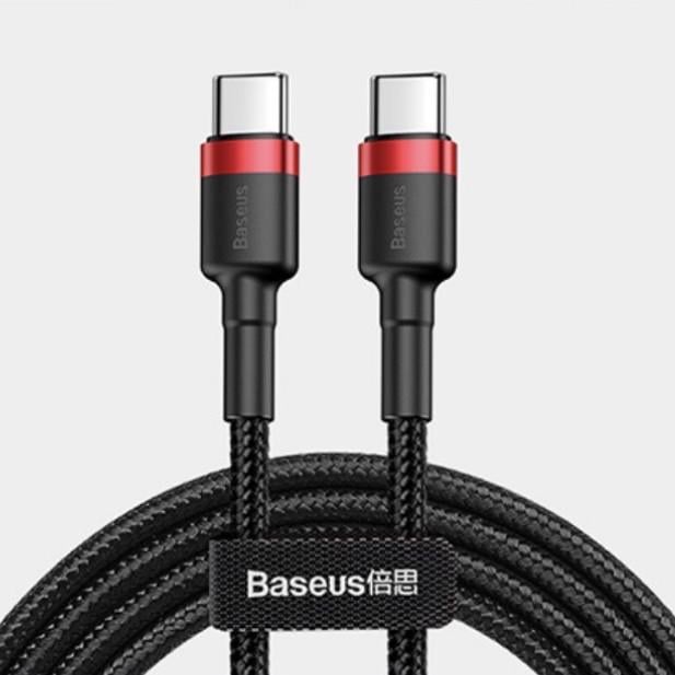 Кабель для быстрой зарядки Baseus USB PD 60W USB C to USB C Черно-красный (1752063508)