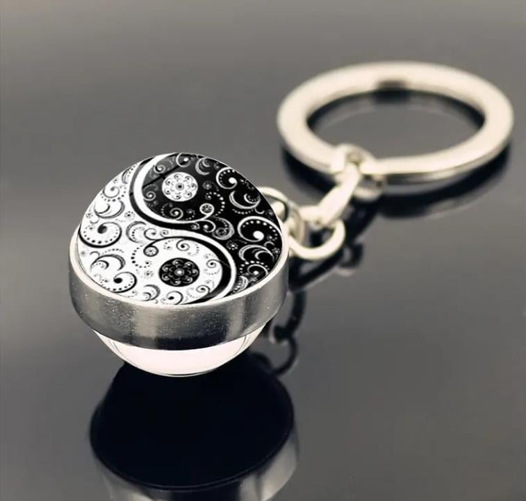 Брелок для ключей Инь-Ян Тай Чи 3х8 см (EG0002)