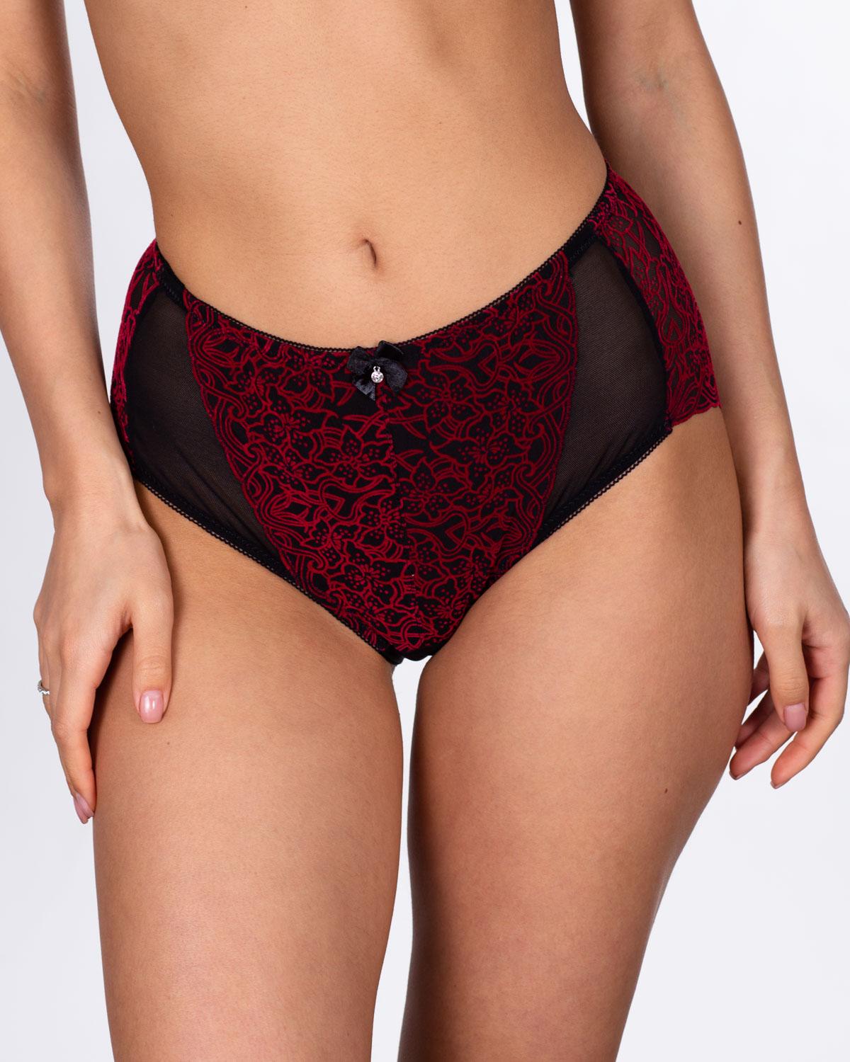 Трусики макси Lanny mode XL Черный/Красный (55910) - фото 1 Трусики макси Lanny mode XL Черный/Красный (55910) - фото 1