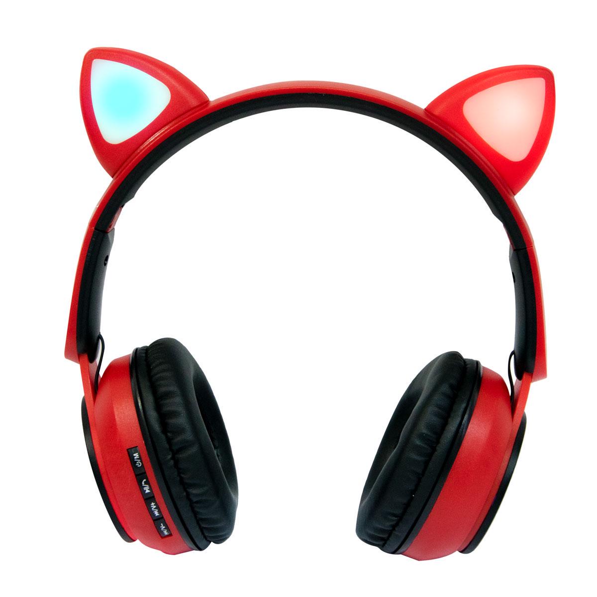 Наушники беспроводные накладные с ушками Wireless earphone ST77M Красный (1009655-Red)