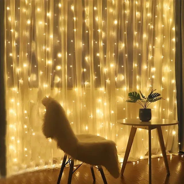 Гірлянда водоспад UKC 200 LED 2х2 м Теплий білий (2415661839)